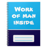 Werk von Man Inside Spiral Notebook Notizblock (Vorderseite)