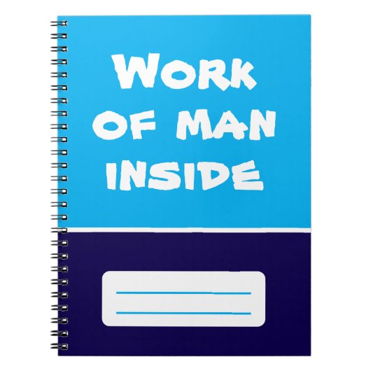 Werk von Man Inside Spiral Notebook Notizblock (Vorderseite)