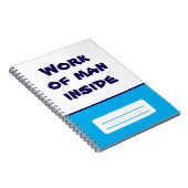 Werk von Man Inside Spiral Notebook Notizblock (Rechte Seite)