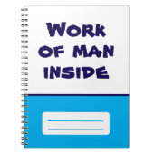Werk von Man Inside Spiral Notebook Notizblock (Vorderseite)