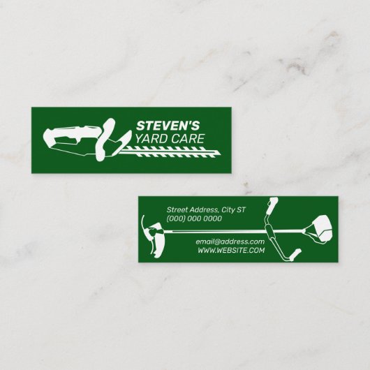 Werkbänke mit beruflich inspiriert mini visitenkarte (Vorne/Hinten)