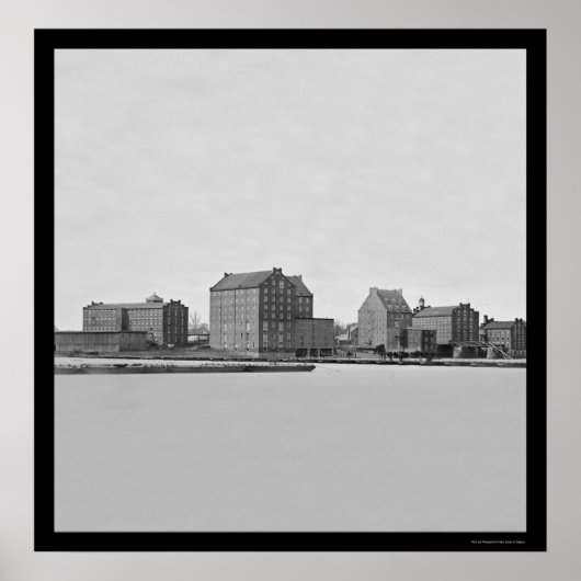 Werke am James River in Richmond, VA 1865 Poster (Vorne)