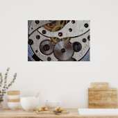 Werke einer Taschenuhr Poster (Küche)