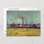 Werke in Asnières, Vincent van Gogh Postkarte (Vorne/Hinten)