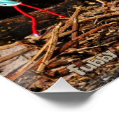 Werkende Fubby's in hun houtzagerij. Poster (Ecke)