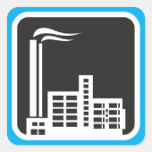 Werkskleber Quadratischer Aufkleber (Vorderseite)