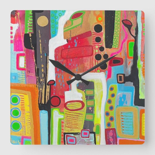 Werksschaltuhr Quadratische Wanduhr (Vorderseite)