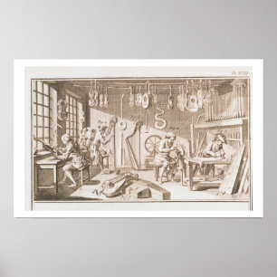 Werkstatt des Instrumentenmachers, Detail aus Plat Poster