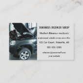 Werkstatt für bearbeitbare Fahrzeuge Visitenkarte (Vorderseite)