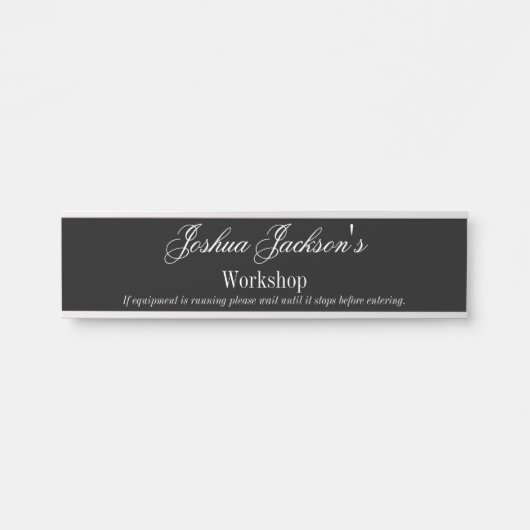 Werkstatt-hängendes Türschild (Vorderseite )