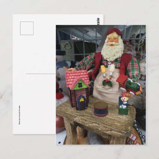 Werkstatt Santa Postkarte (Vorne/Hinten)