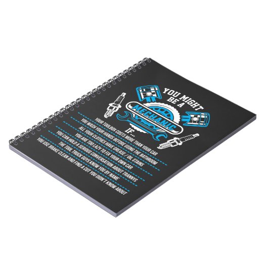 Werkstatt-Techniker für die Sonnenschutzausrüstung Notizblock (Linke Seite)