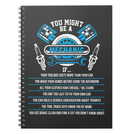 Werkstatt-Techniker für die Sonnenschutzausrüstung Notizblock (Vorderseite)