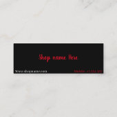 Werkstatt Telefonnummerkarte (Rückseite)