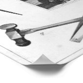 Werkstatt und wichtigste Schmuckwerkzeuge, 1810 Poster (Ecke)