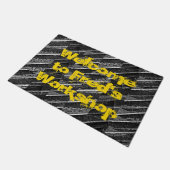 Werkstattgarage Industrielle KUSTOM Fußmatte (Schrägansicht)