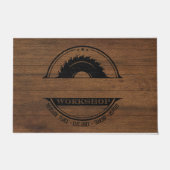 Werkstatttür, Zollabfertigung Fußmatte (Vorderseite)