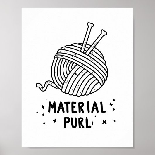Werkstoff-Strickpuppe Poster (Vorne)