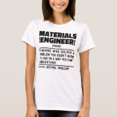 Werkstoffingenieur Noun Cool Engineering-Mitarbeit T-Shirt (Vorderseite)