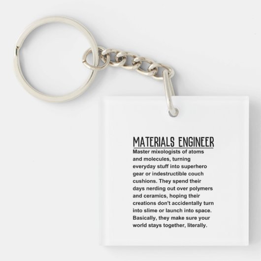 Werkstoffingenieur Schlüsselanhänger (Vorderseite)