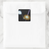 Werkstoffstrahlen Quadratischer Aufkleber (Tasche)