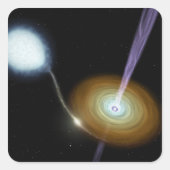 Werkstoffstrahlen Quadratischer Aufkleber (Vorderseite)