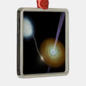 Werkstoffstrahlen Silbernes Ornament (Rechts)