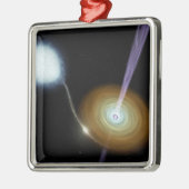 Werkstoffstrahlen Silbernes Ornament (Links)