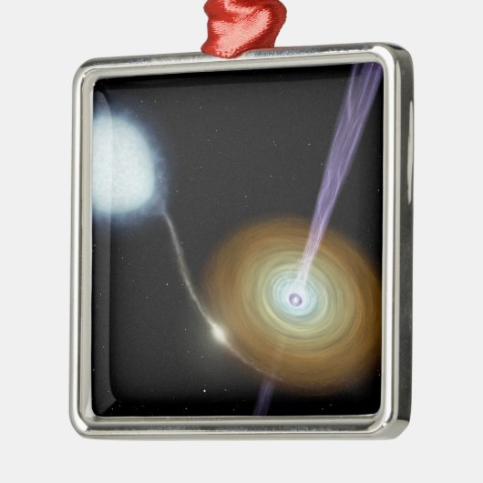 Werkstoffstrahlen Silbernes Ornament (Links)