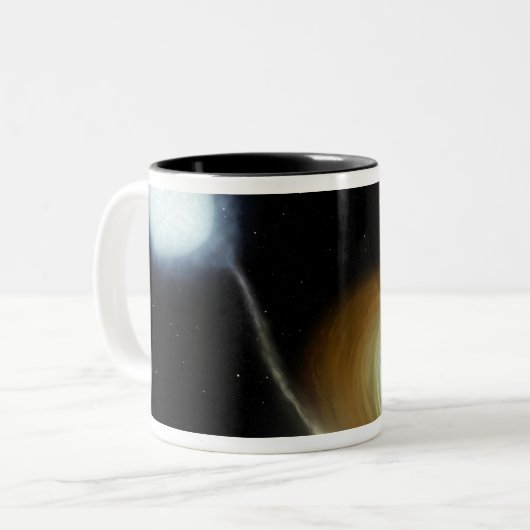 Werkstoffstrahlen Zweifarbige Tasse (Vorderseite Links)