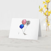 Werktag - Fliegenmaus mit Ballonen Karte (Gelbe Blume)