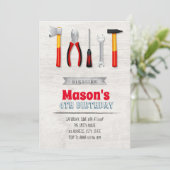 Werkzeug-Geburtstagseinladung Einladung (Stehend Vorderseite)