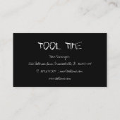 Werkzeug-Heimwerker-Bau Schwarz-weiß Visitenkarte (Rückseite)