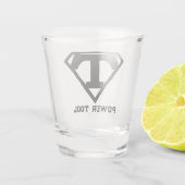 Werkzeug Mann Held Schnapsglas (Rückseite)
