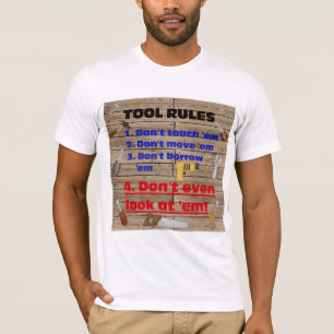 Werkzeug-Regel-humorvolle hölzerne T-Shirt