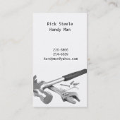 Werkzeug-Visitenkarte Visitenkarte (Rückseite)