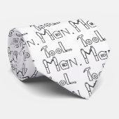 Werkzeugarbeiter mit einem zeichn von Werkzeugen,  Krawatte (Gerollt)