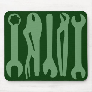 Werkzeuge - Army Green on Dark Green Mousepad