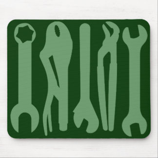 Werkzeuge - Army Green on Dark Green Mousepad