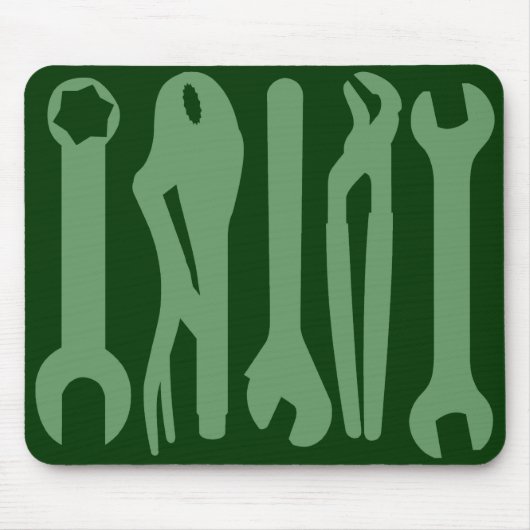 Werkzeuge - Army Green on Dark Green Mousepad (Vorne)