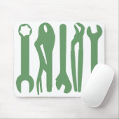 Werkzeuge - Army Green on White Mousepad (Mit Mouse)