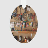 Werkzeuge auf Werkstatt-Wand Ornament (Vorderseite)