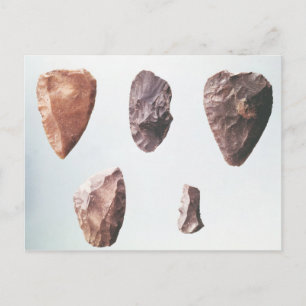 Werkzeuge aus dem prähistorischen Stein von Grotte Postkarte