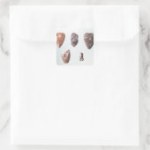 Werkzeuge aus dem prähistorischen Stein von Grotte Quadratischer Aufkleber (Tasche)