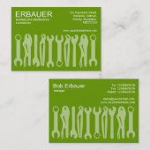 Werkzeuge des Handels (Chubby) - Shades of Green Visitenkarte (Vorne/Hinten)