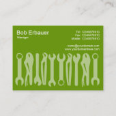 Werkzeuge des Handels (Chubby) - Shades of Green Visitenkarte (Rückseite)
