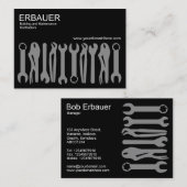 Werkzeuge des Handels (Chubby v2) - Schwarz Visitenkarte (Vorne/Hinten)