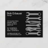 Werkzeuge des Handels (Chubby v2) - Schwarz Visitenkarte (Rückseite)