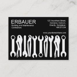 Werkzeuge des Handels (Chubby) - Weiß auf Schwarz Visitenkarte
