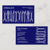 Werkzeuge des Handels - Shades of Blue Visitenkarte (Vorne/Hinten)